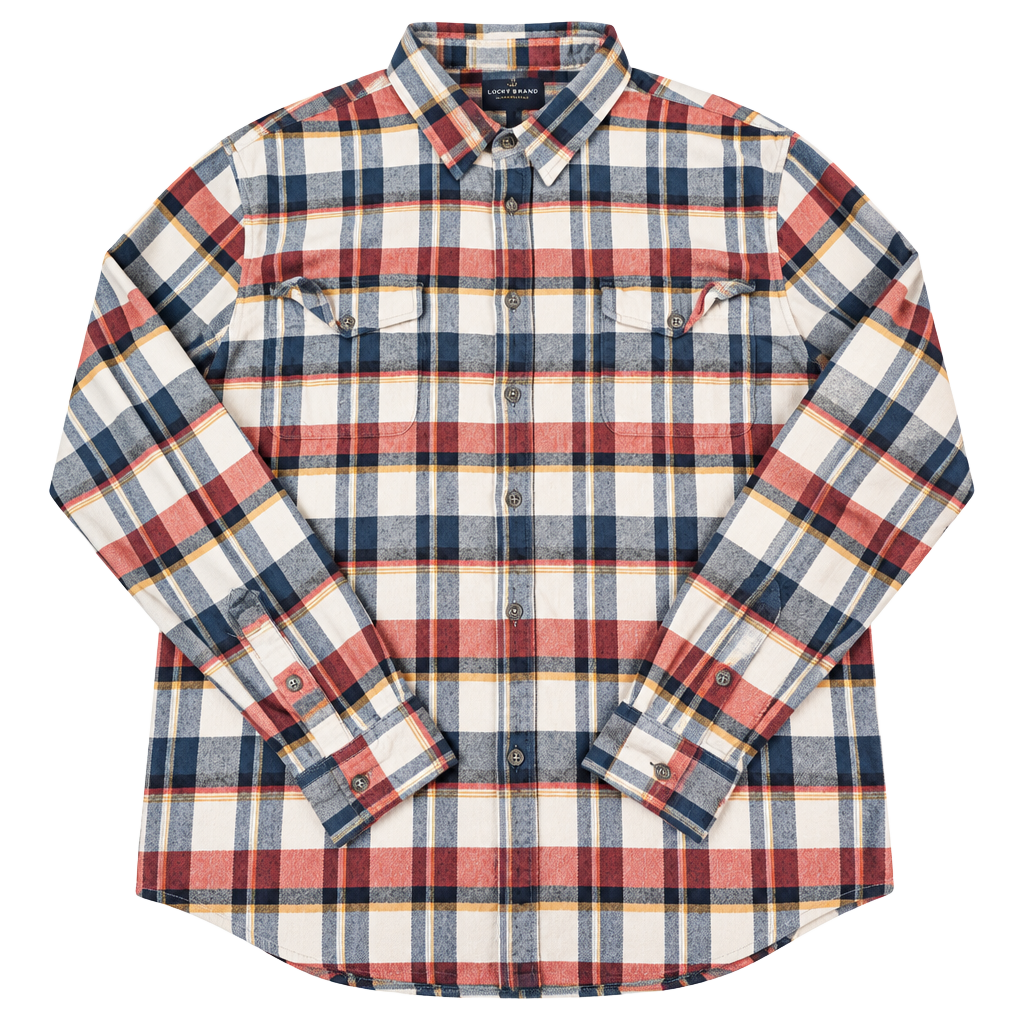 Lucky Brand Plaid Flannel Long Sleeve Shirt 1