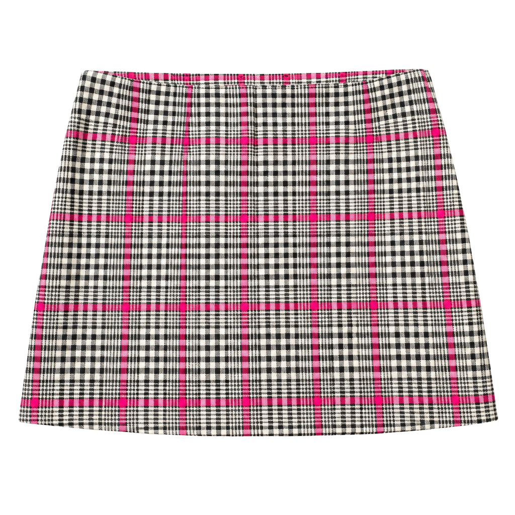 Torrid Plaid Sweetheart Tube Top Size 1 Pink Black White 1