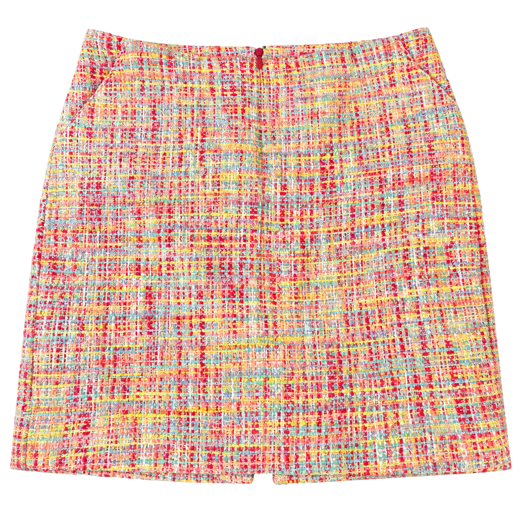 Merona Tweed Skirt Size 14 Multi Color Pencil Mini 1