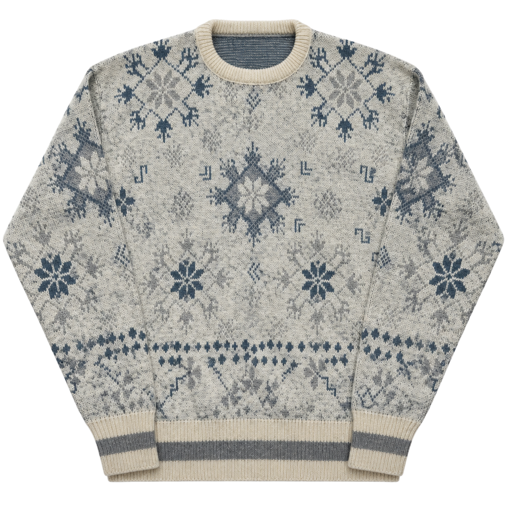 Vintage Pendleton Pullover Sweater Size L Gray Snowflake Wool Made In USA 1