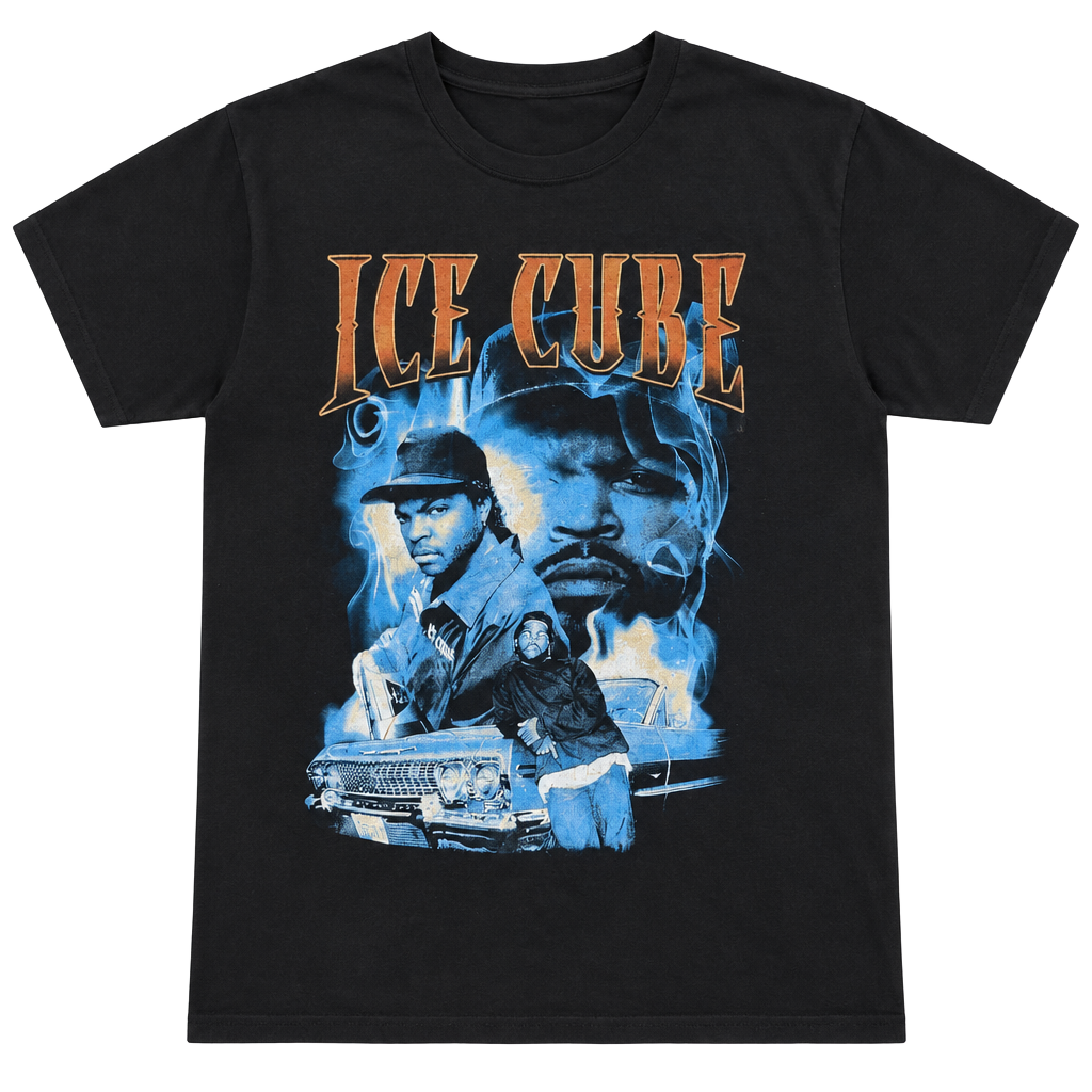 Ice Cube Rap T-Shirt Black Graphic Tee Size L 1