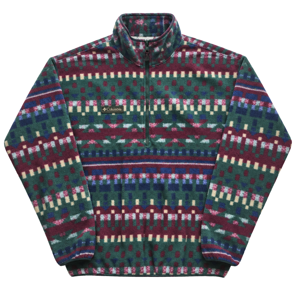 Columbia Aztec Fleece Pullover Size XL Vintage 90s Made In USA 1