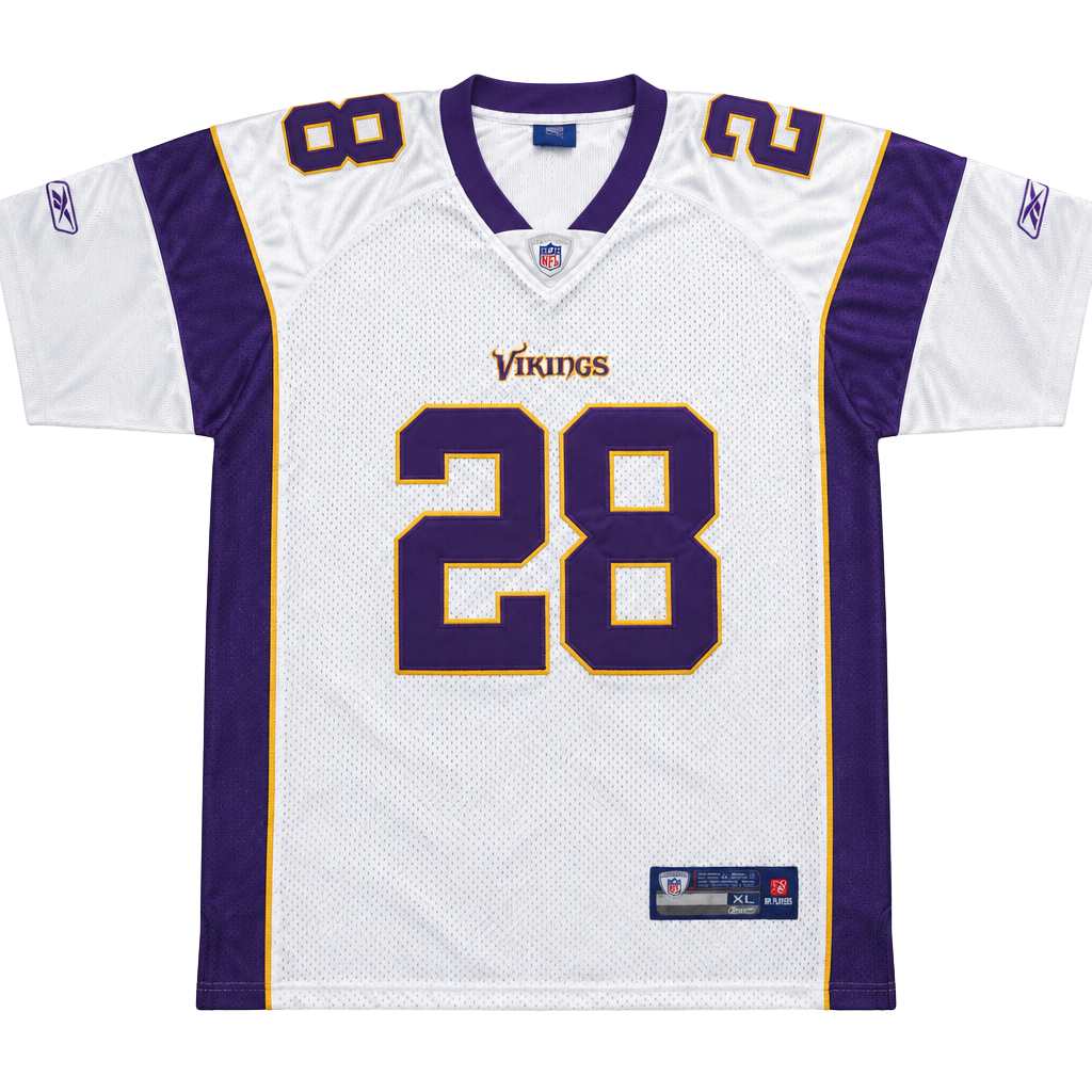 Reebok Minnesota Vikings Adrian Peterson 28 Jersey Size 48 White 1