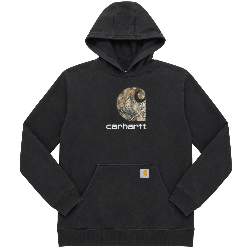 Carhartt Camo Logo Hoodie Brown 1
