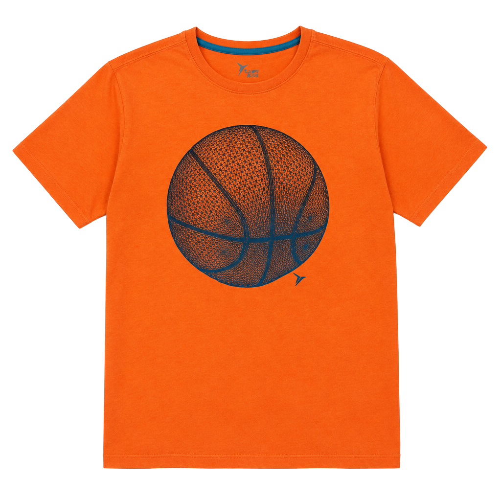 Old Navy Active Basketball Graphic T-Shirt XL Orange Go-Dry 1
