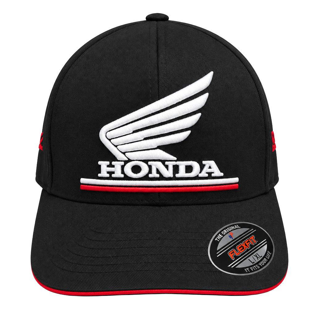 Fox Racing Honda Hat Size L/XL Black Red Flexfit Cap 1