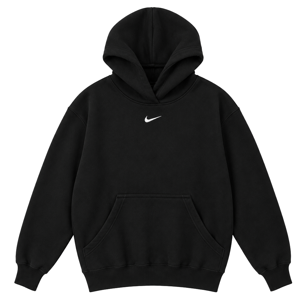 Nike Center Swoosh Hoodie Size XS Black Fleece 1
