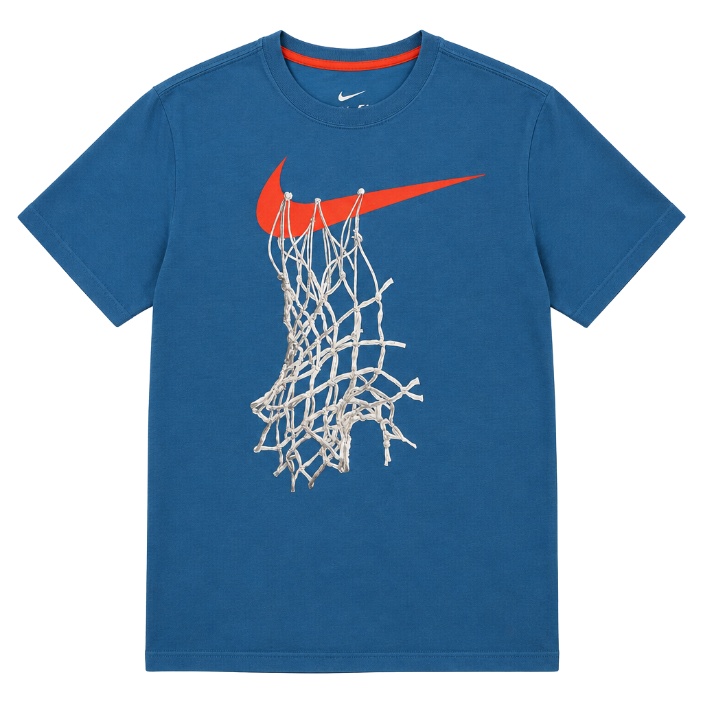 Nike Dri-FIT Basketball Net T-Shirt Size L Blue Athletic Tee 1