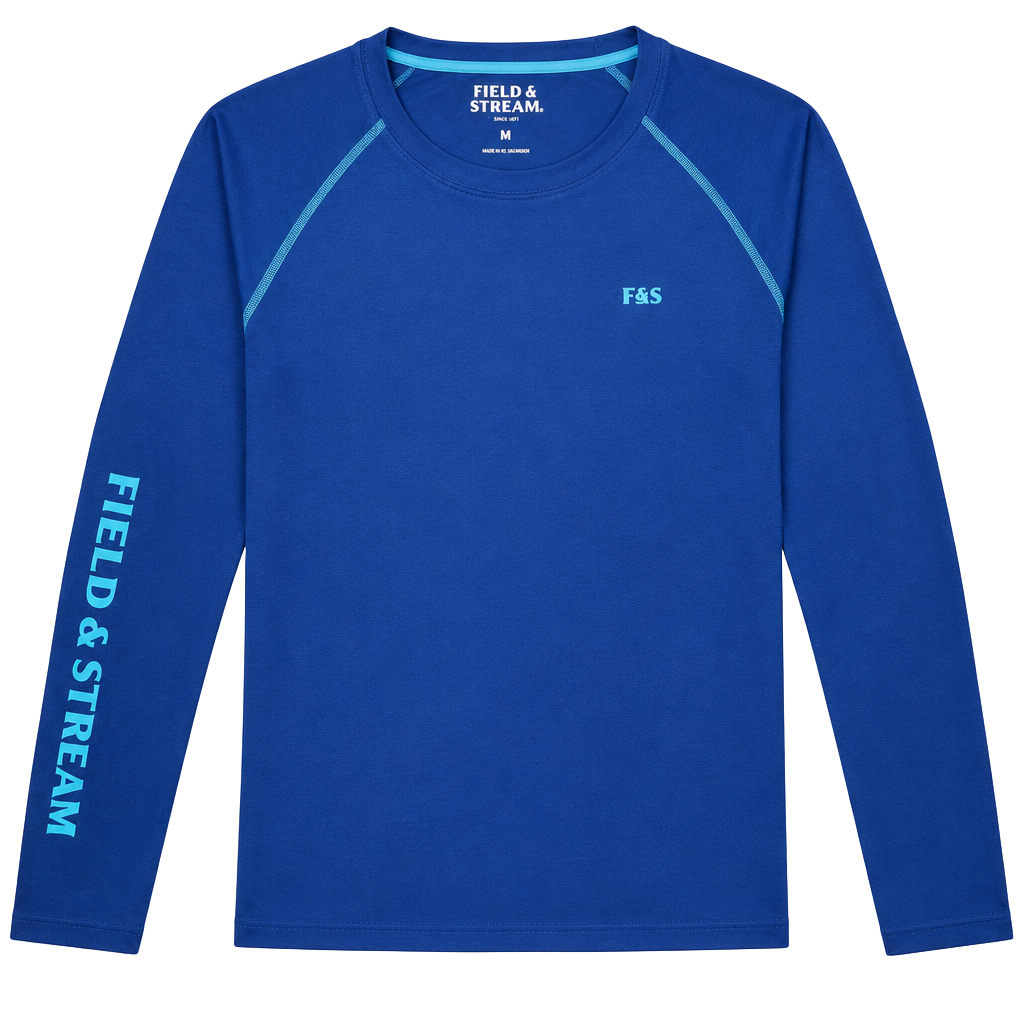 Field & Stream Long Sleeve Performance Shirt Size SM Blue Athletic Top 1