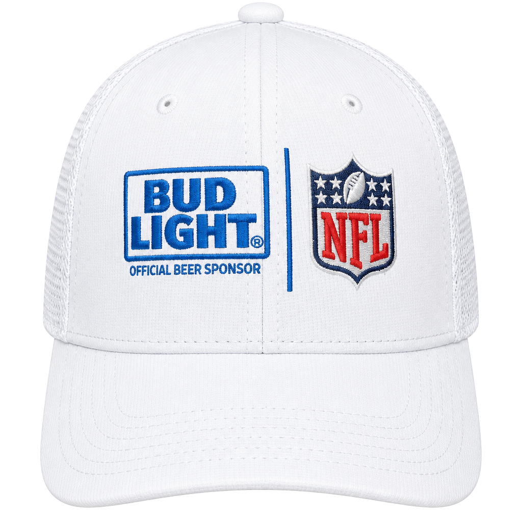 Bud Light NFL Trucker Hat White Snapback Official Beer Sponsor 1