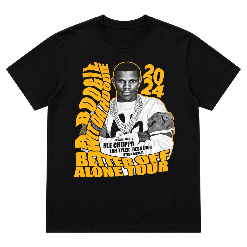 A Boogie Wit Da Hoodie Better Off Alone Tour 2024 Concert Graphic T-Shirt 1