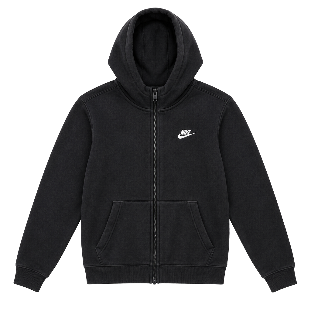 Nike Full Zip Hoodie Size XS Black Embroidered Swoosh 1