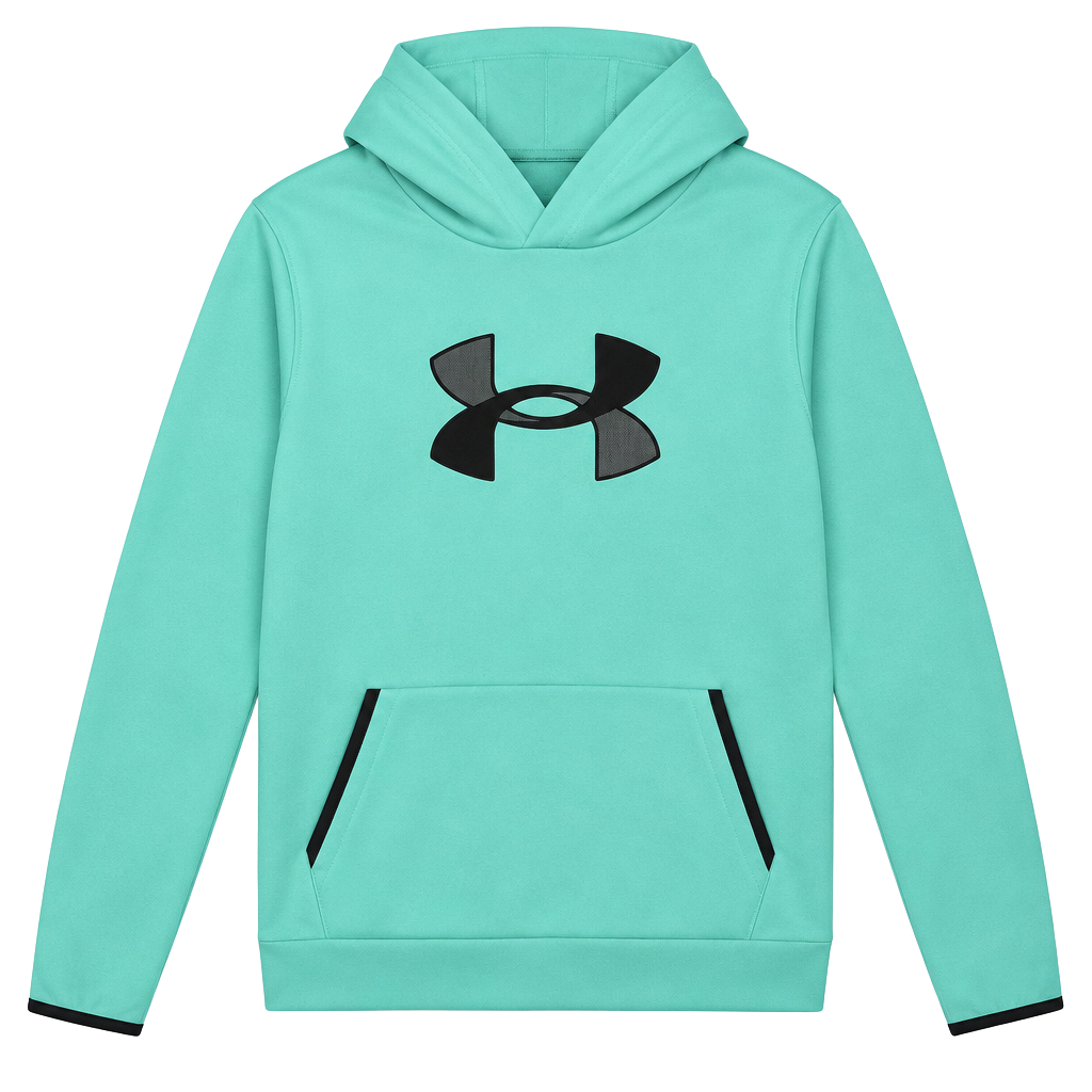 Under Armour Armour Fleece Hoodie Size YXL Aqua Blue 1