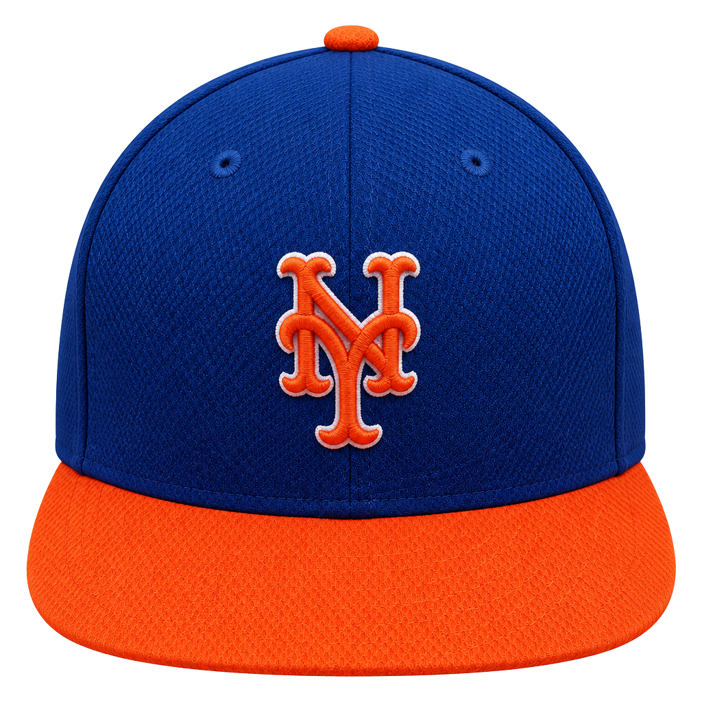 New Era New York Mets 59FIFTY Hat Size 7 1/4 Blue Orange 1