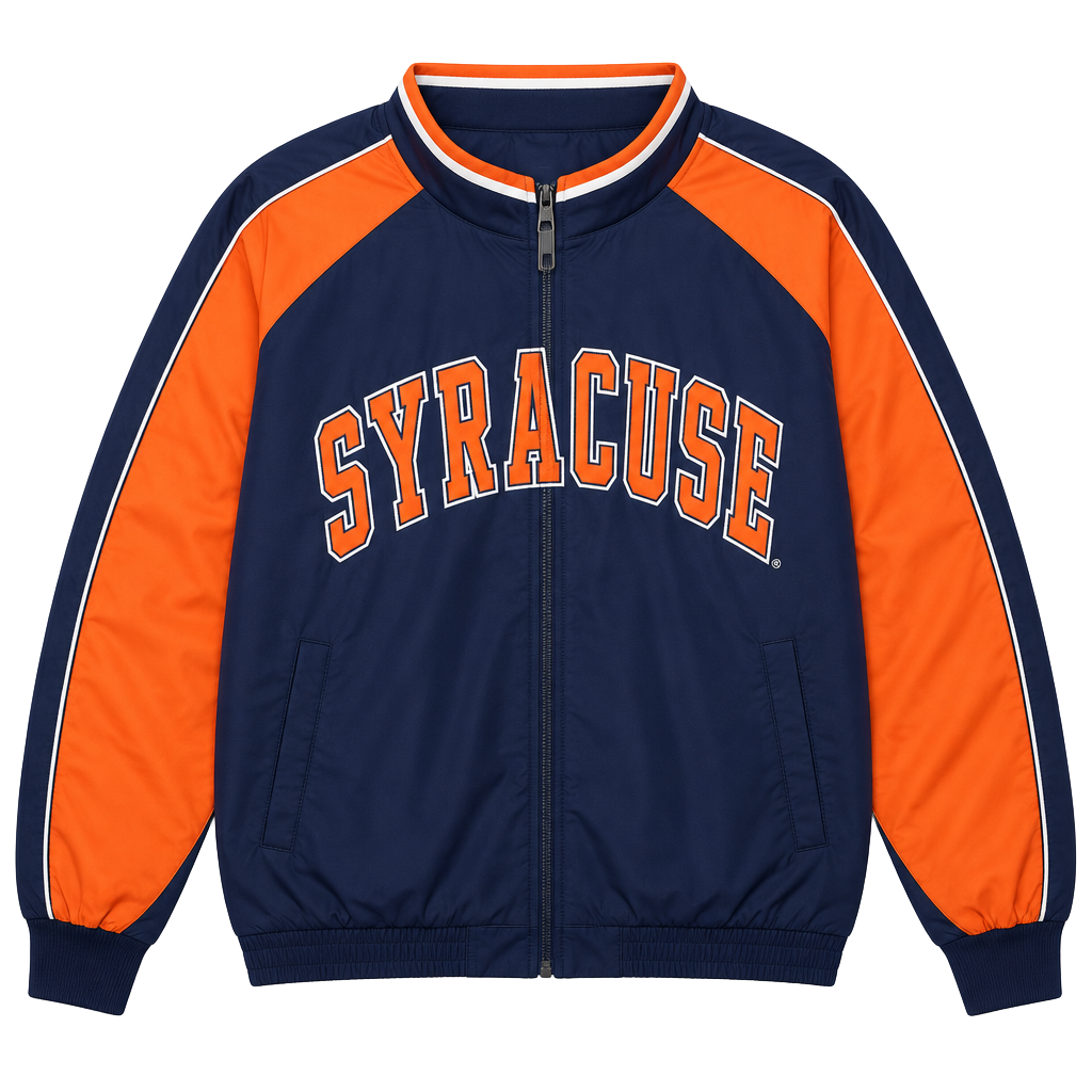 Colosseum Syracuse Jacket Size XL Blue Orange Full Zip 1