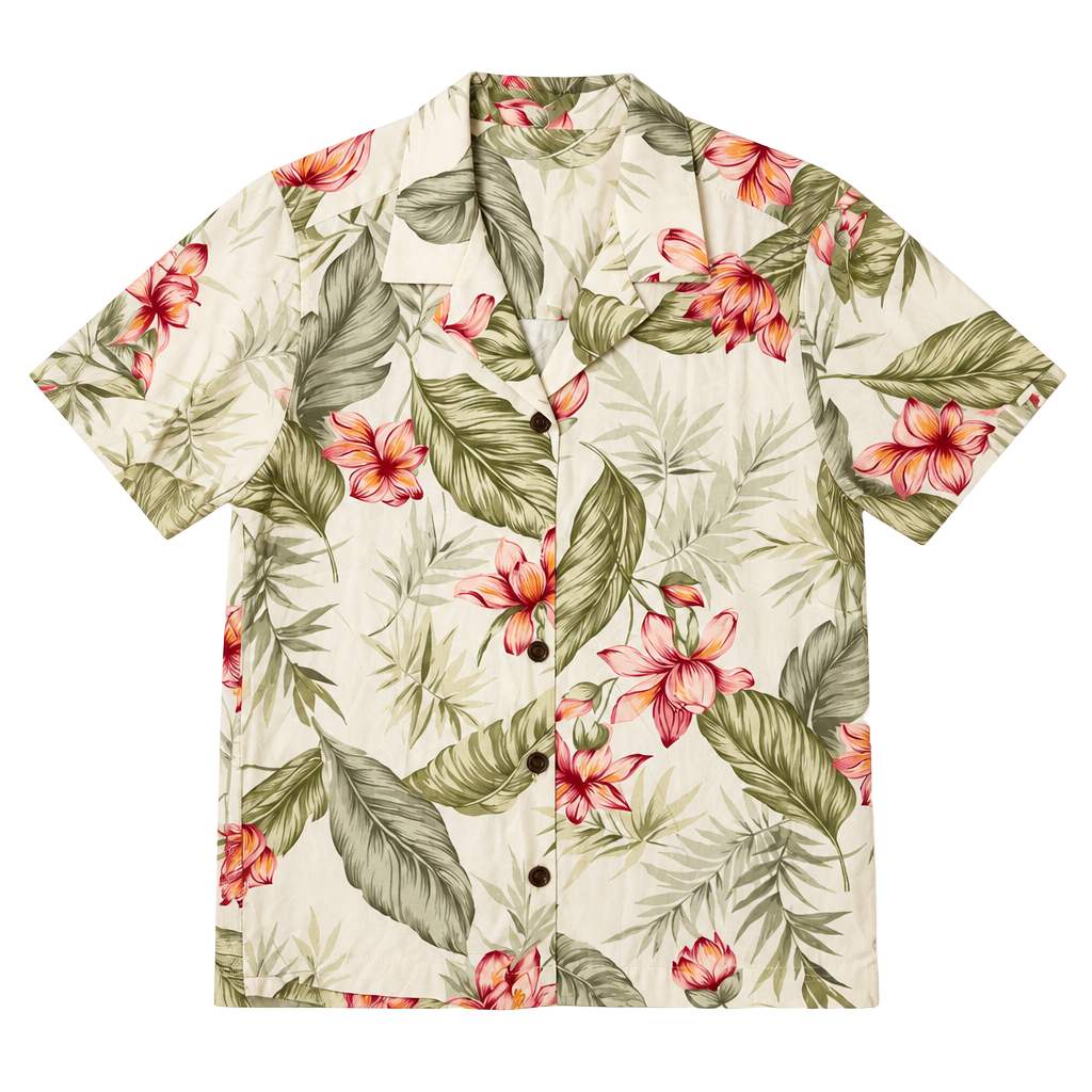 P1: Waterman Tropical Dream Shirt - Sterling Blue pink flowers 1