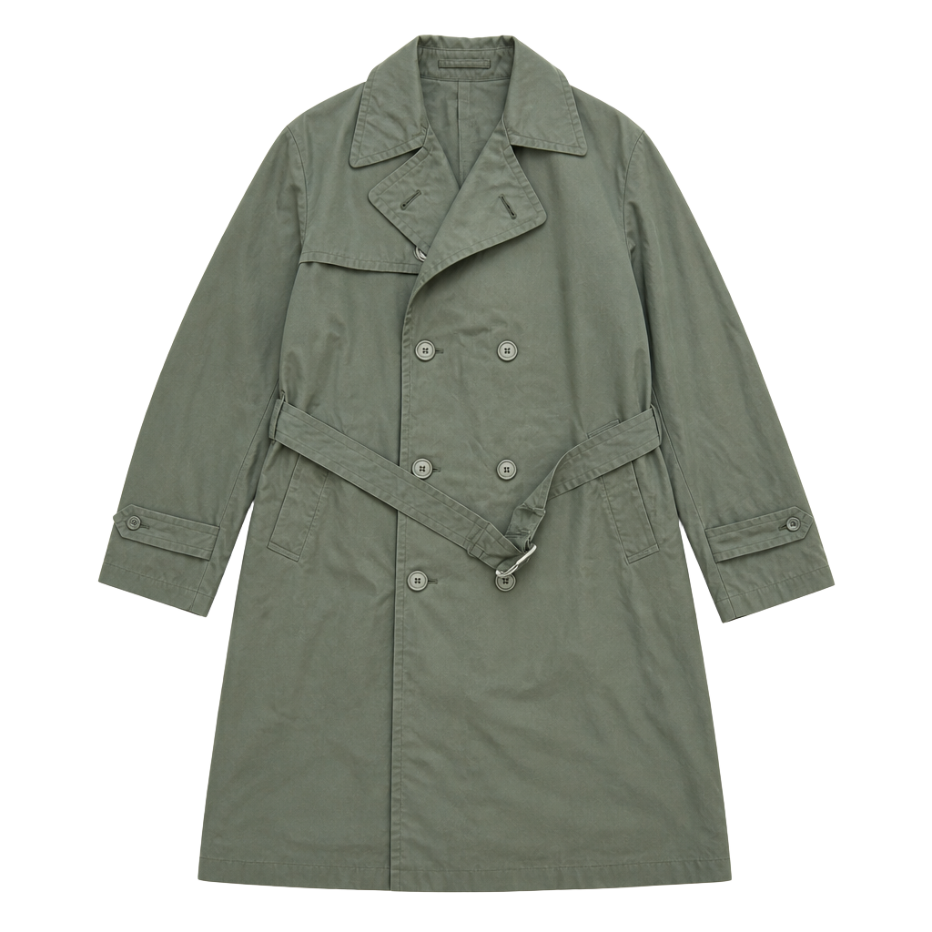 Vintage 70s US ARMY trench Raincoat 40S Halloween 1