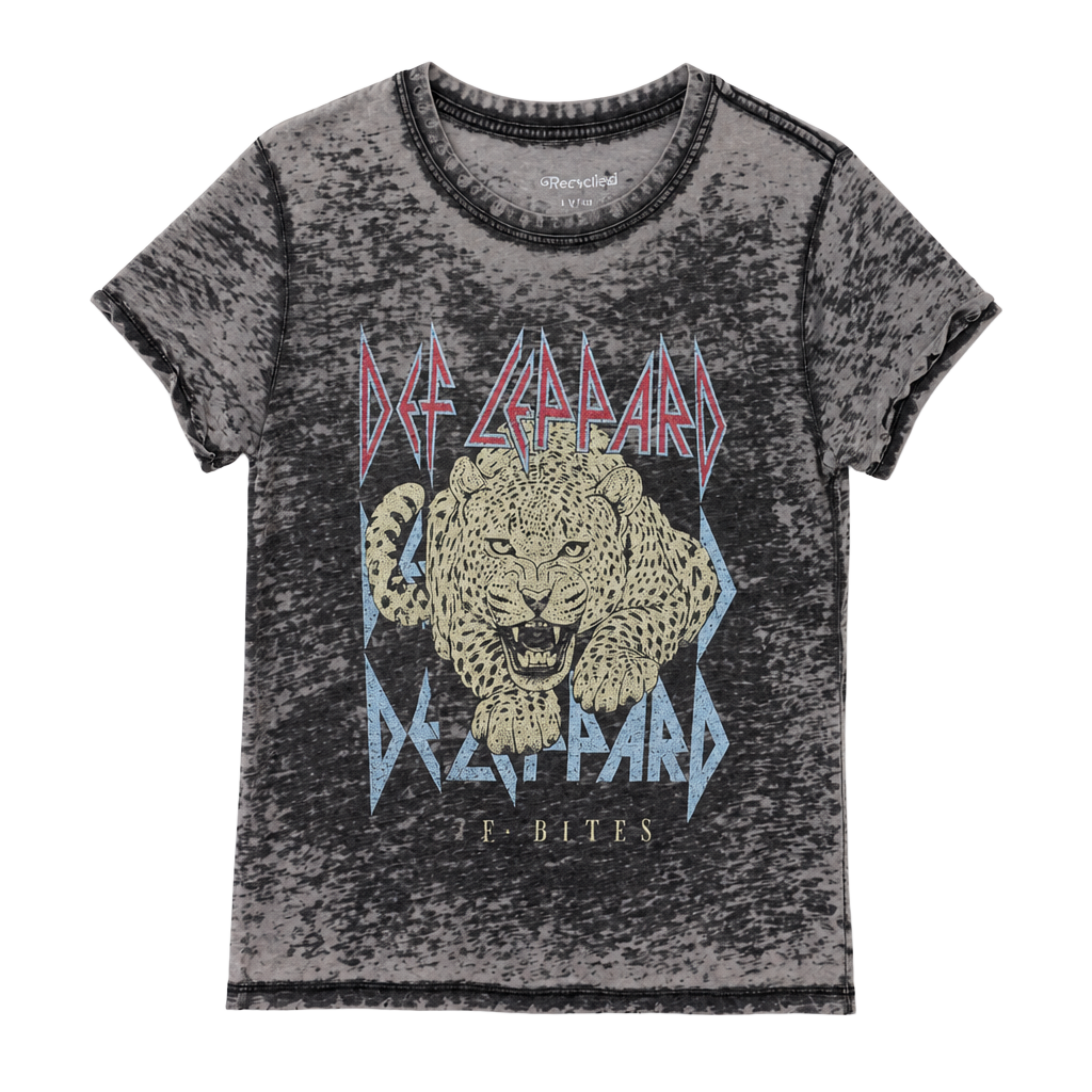 P1: Recycled Karma Def Leppard Love Bites Distressed Graphic Shirt S 1