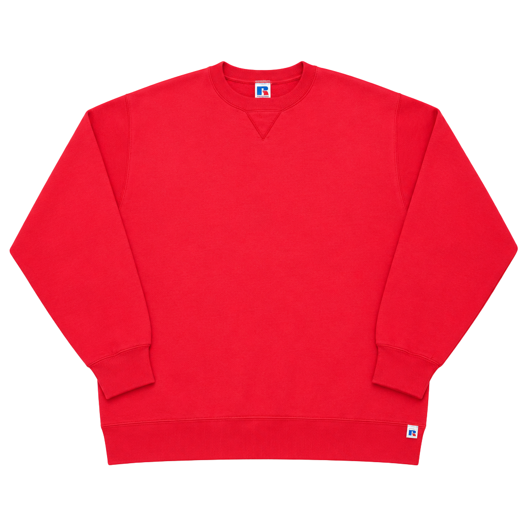 Russell Athletic V-Insert Sweatshirt Size L Red USA Vintage 1