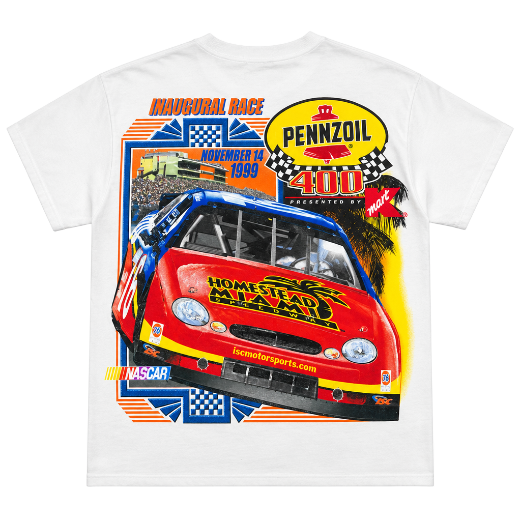 Vintage Pennzoil 400 Nascar T-Shirt Size XL White 1