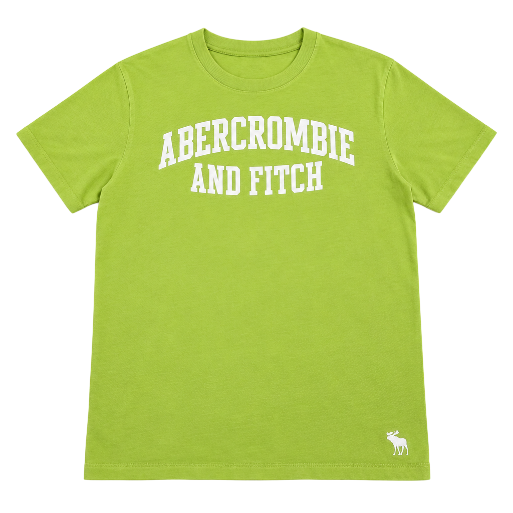 Vintage Abercrombie And Fitch Graphic T-Shirt XX-Large Lime Green Logo 1