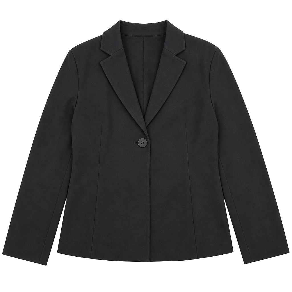 Eileen Fisher Women's Black Single Button Knit Blazer 1