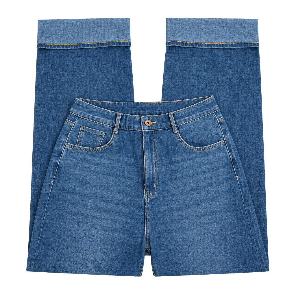 Halara Flex Mid Rise Rolled Hem Straight Leg Jeans 1