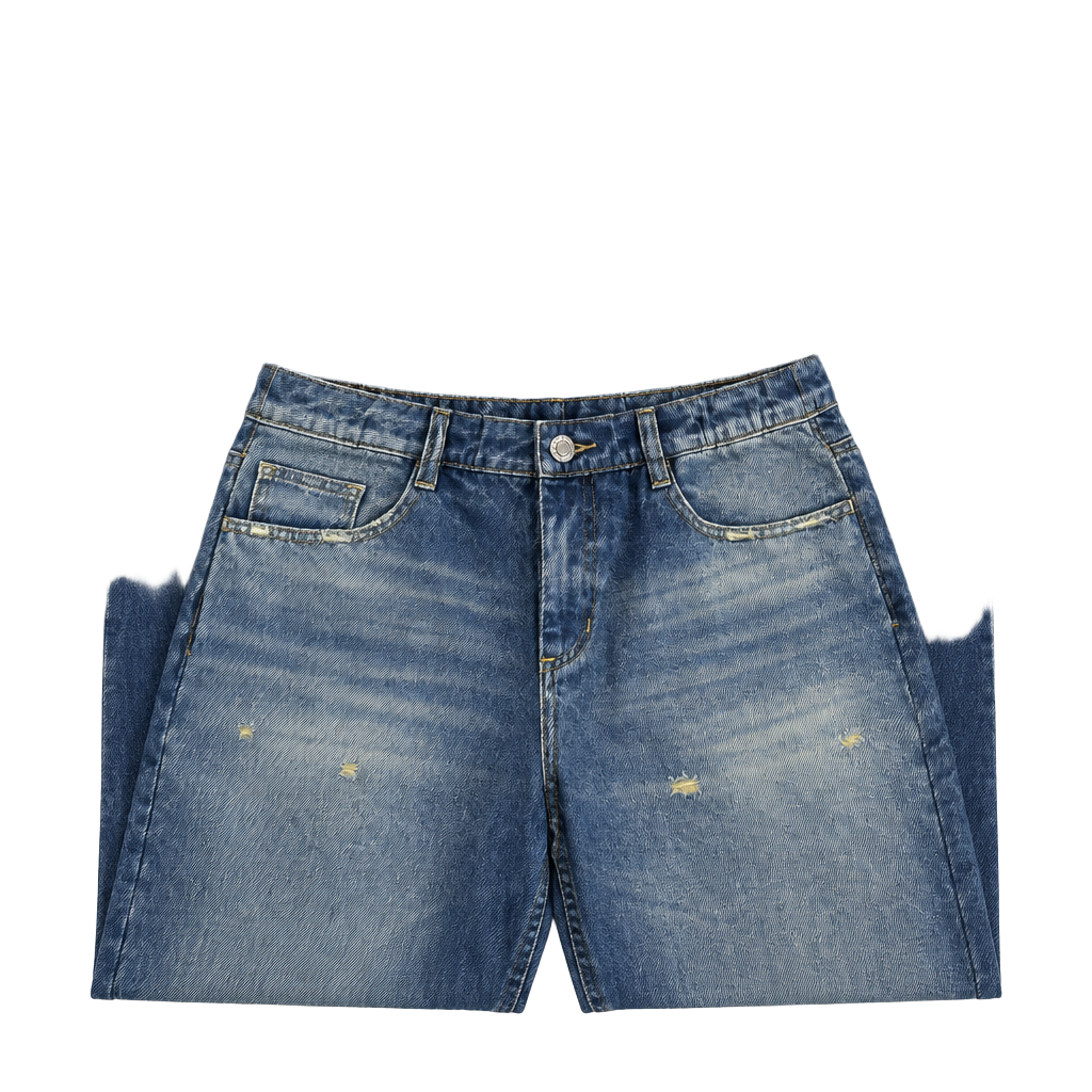 Halara Mid Rise Wide Leg Casual Denim Look Sweatpants 1
