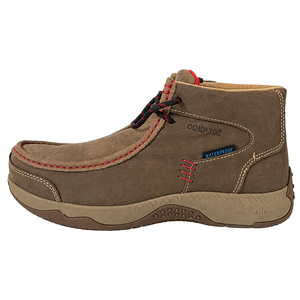 Cody James Men’s Composite Toe Waterproof Boots Size 8.5 Brown Leather 1