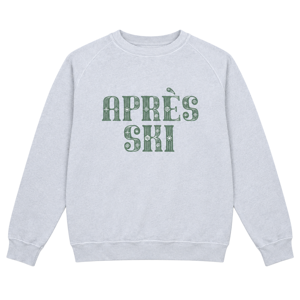 Daydreamer Après Ski Sweatshirt Size S Light Blue Graphic Pullover 1