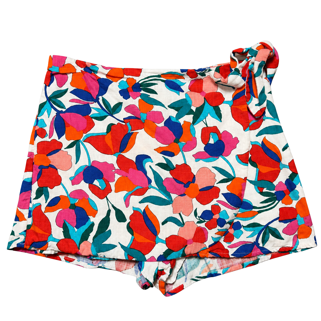 Karlie Floral Print Wrap Skort 1