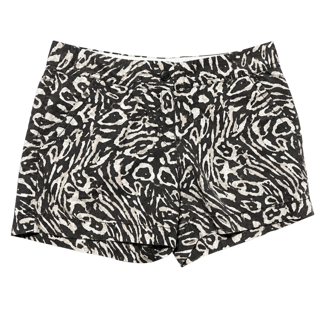 LOFT Animal Print Cotton Linen Chino Shorts 1