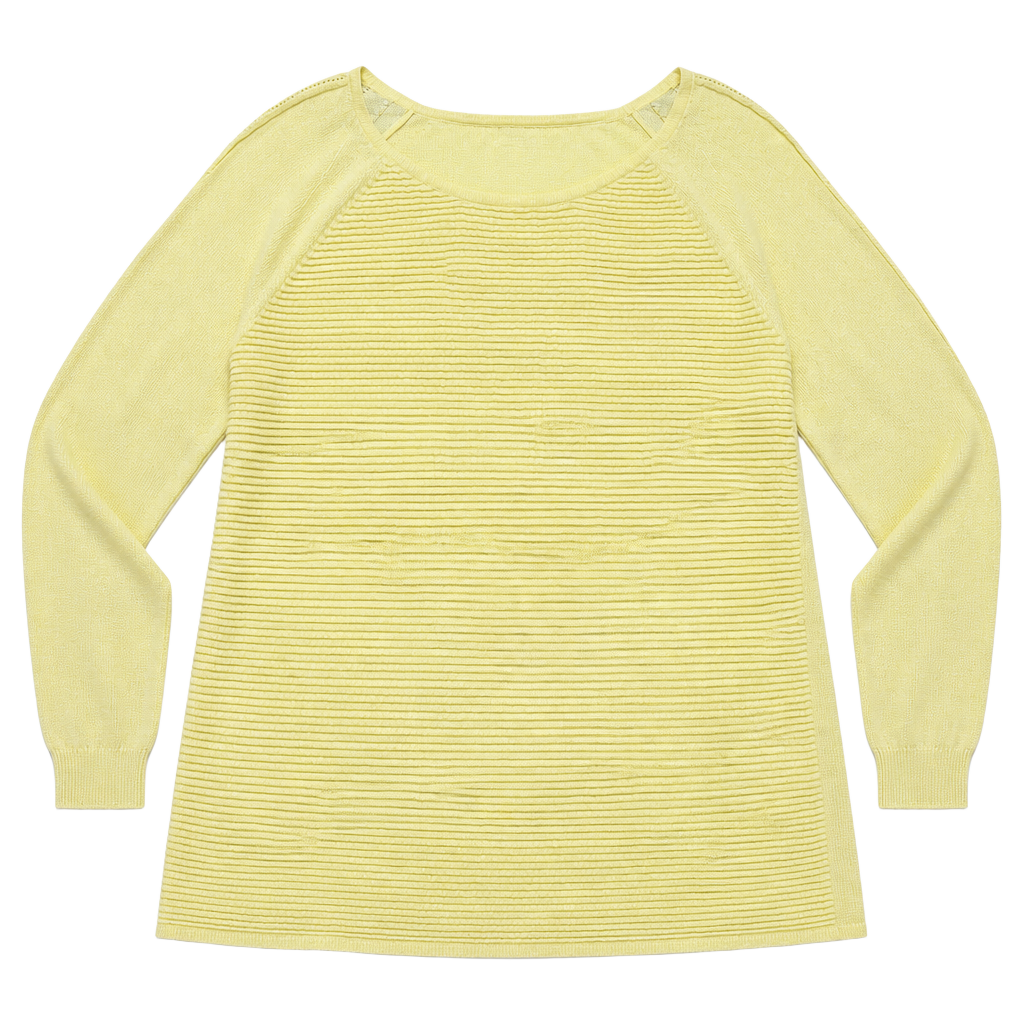 Jaclyn Smith Ribbed Knit Sweater Yellow Size L/G 1
