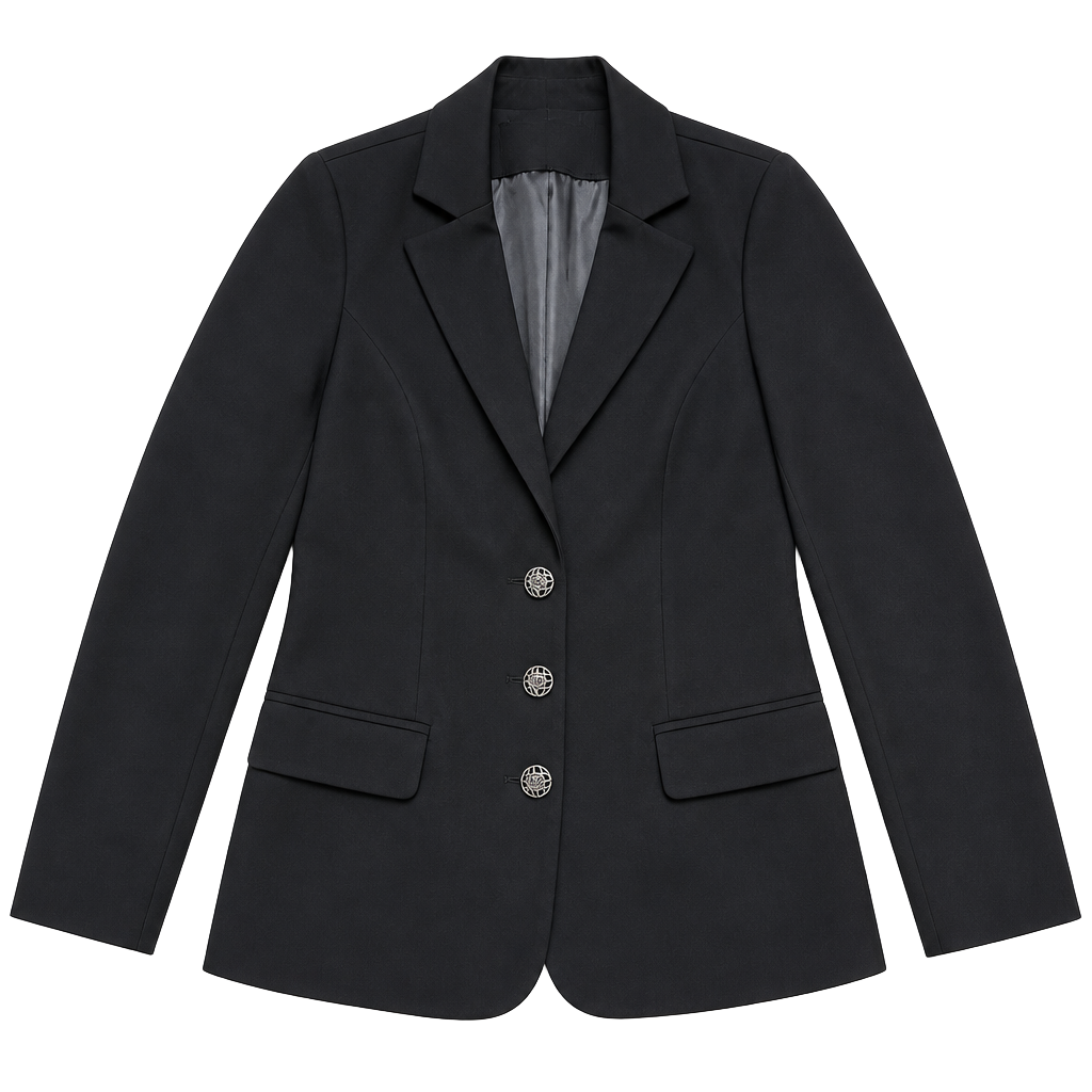 Maurices Black Ruched Sleeve Blazer Size M 1