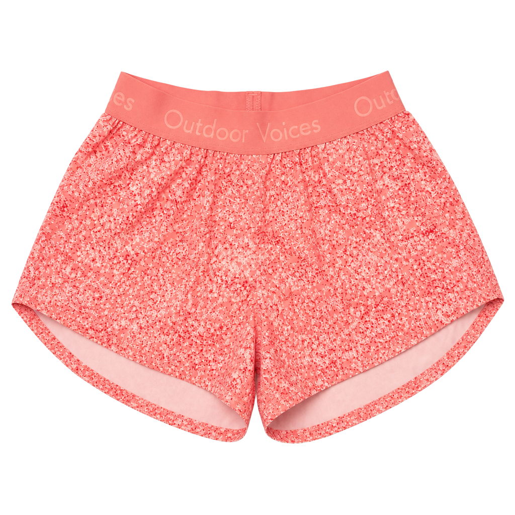 Outdoor Voices Shorts Size XS Red Pink Speckled Athletic 1