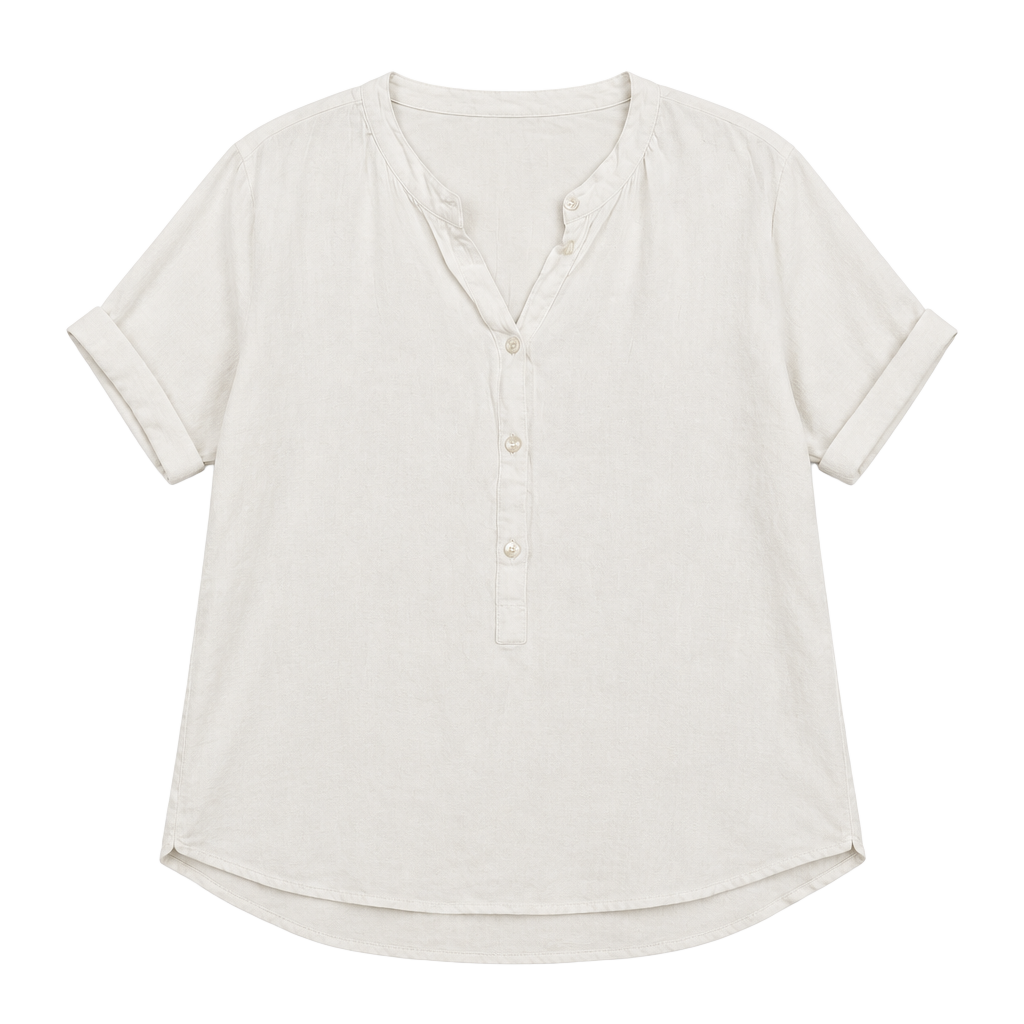 Point Sur White Short Sleeve Button Down Shirt Top Size M 1