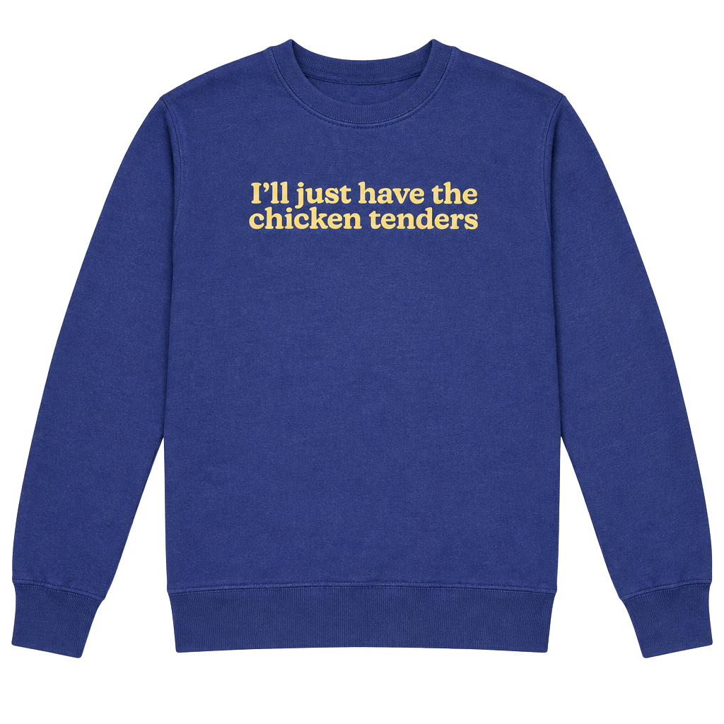 Middle Class Fancy Chicken Tenders Sweatshirt Size M Navy Blue 1