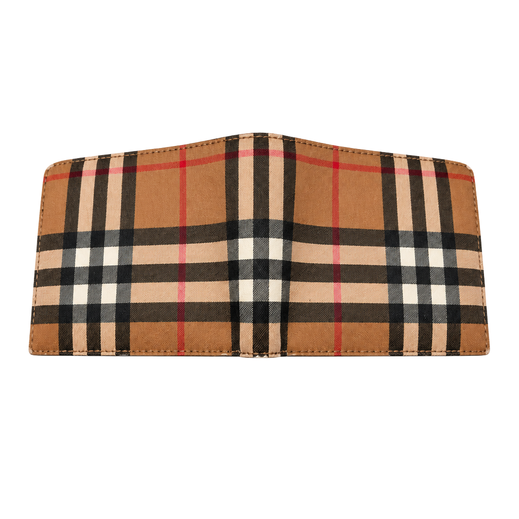 Burberry Vintage Check Leather Bifold Wallet with ID Window 1