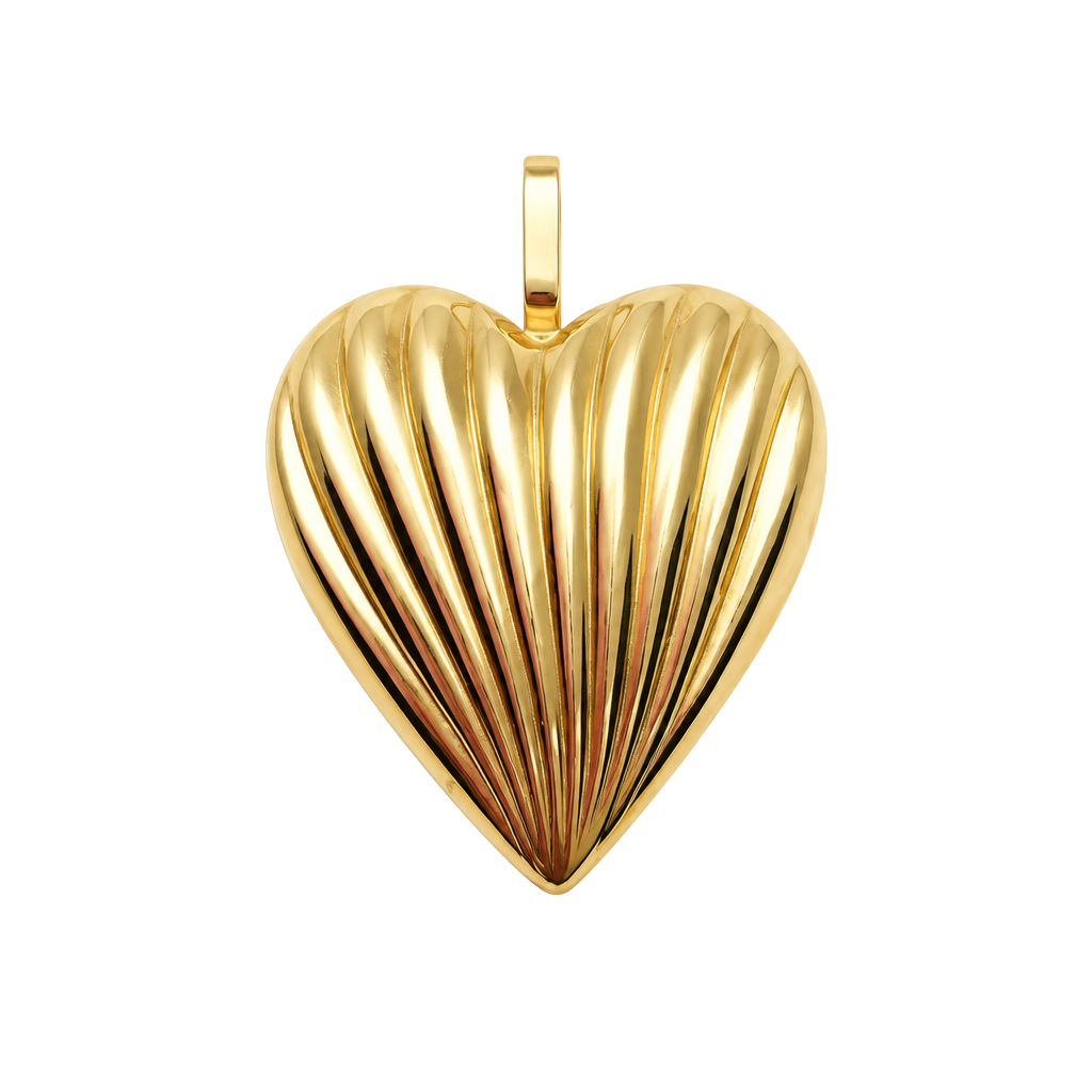 Timeless Vintage 14k Yellow Gold Heart Pendant! 1