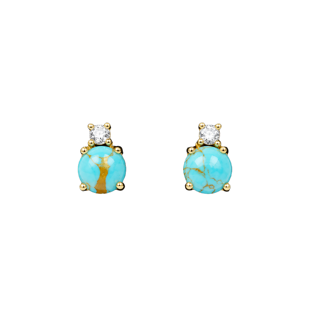 Navajo Sterling Silver and Turquoise Earrings 1