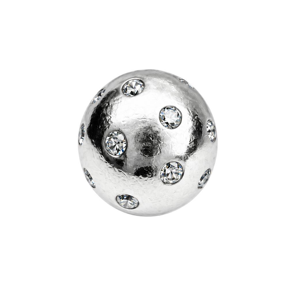 Pandora Silver Pave Sparkling Ball Charm Bead S925 ALE 1