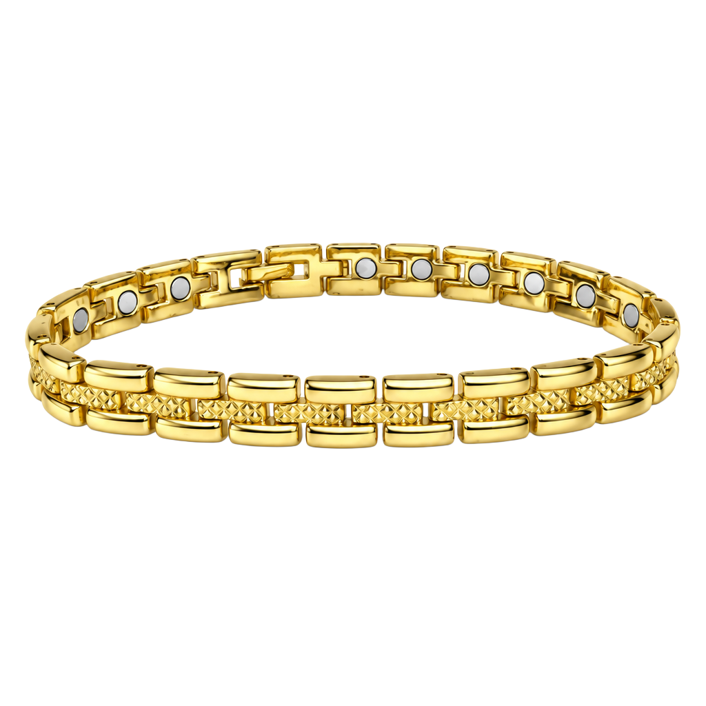 Magnetic Therapy Link Bracelet Gold Tone 1