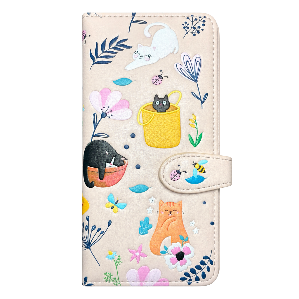 Shagwear Cats In The Garden Large Pink Zipper Wallet - .com, 1