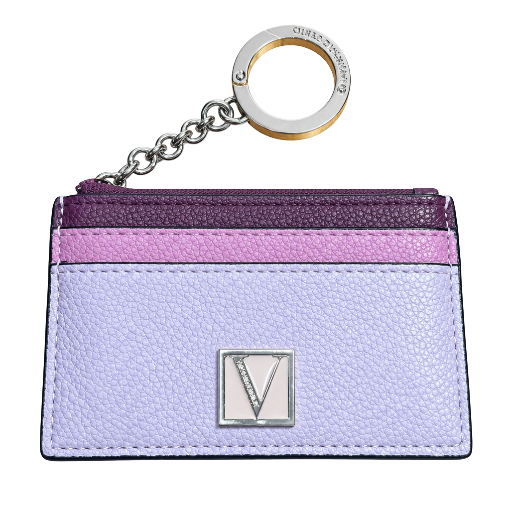 Victorias Secret Signature Stripe Credit Card Case & Coin Wallet Iconic Pink NWT 1