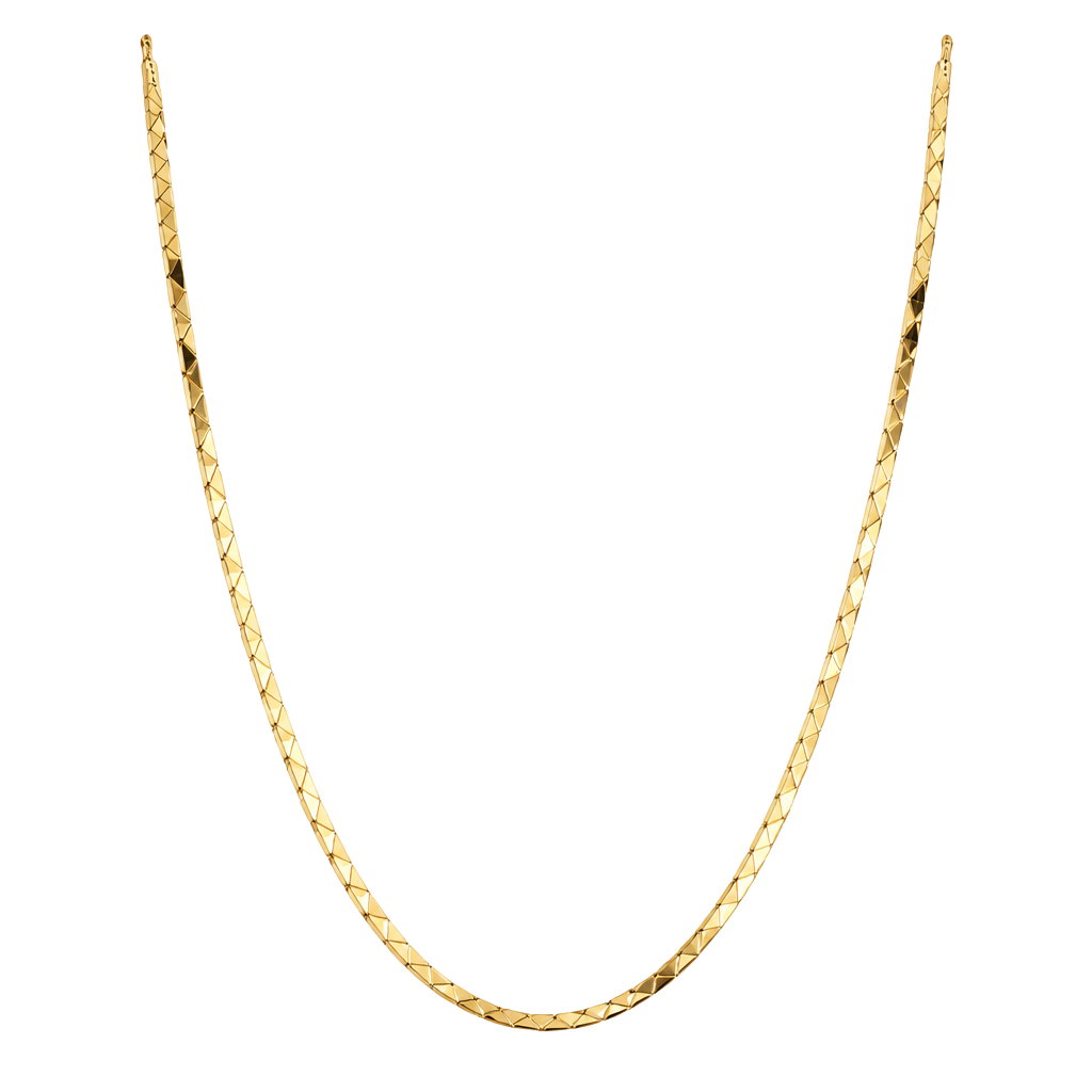 Solid 14k Yellow Gold Vintage Cobra Necklace 16" 1