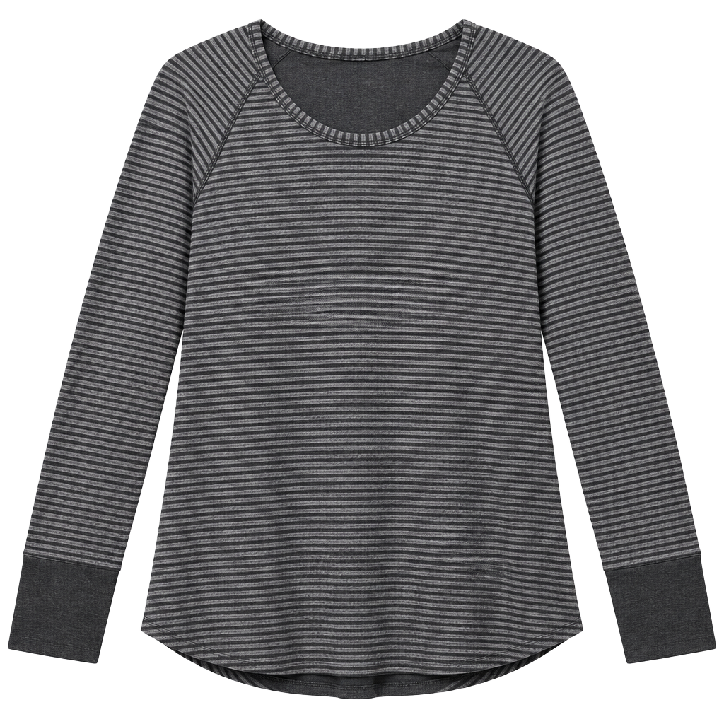 Lululemon Striped reversible grey/black long sleeve size L/10 women’s 1