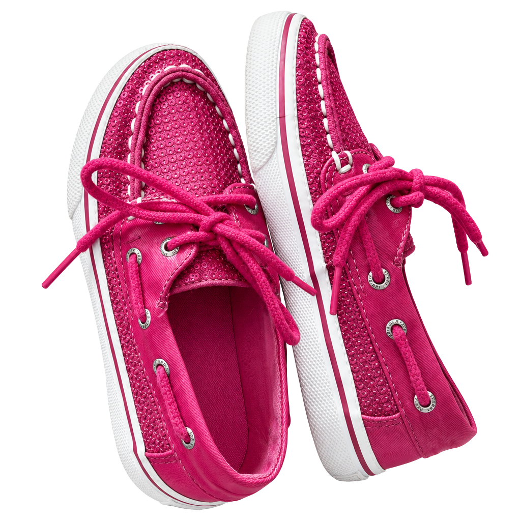 Sperry Top-Sider Sequin Boat Shoes Pink girls size 10 1