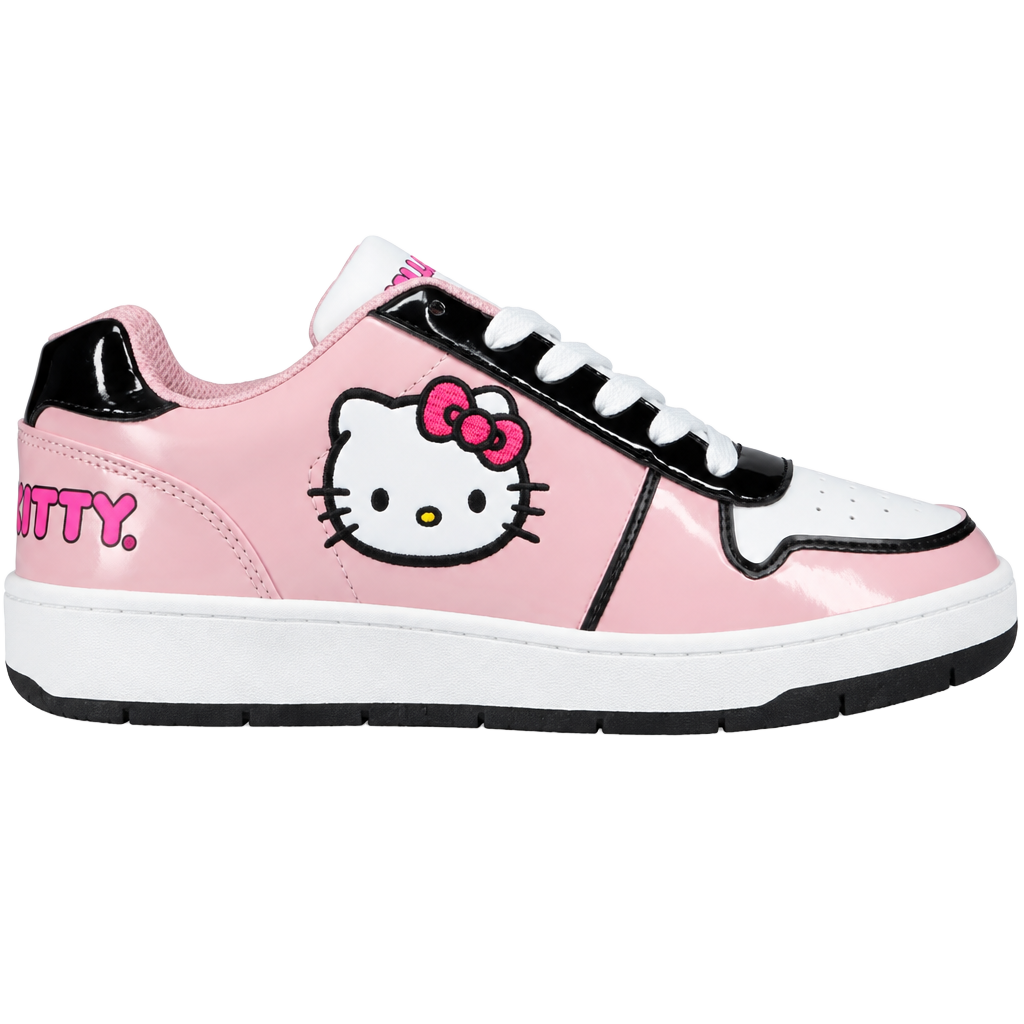 Hello Kitty by Sanrio Women's Pink Casual Court Sneakers, Pink sz11 1