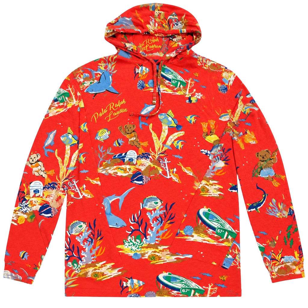 POLO RALPH LAUREN Men's Polo Bear Jersey Hooded Long-Sleeve Hooded sz xxl 1