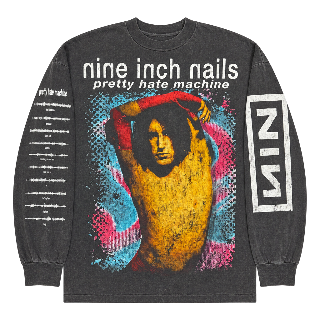 Rare Nine Inch Nails Pretty Hate Machine Long Sleeve Shirt Size XL Single Stitch 1